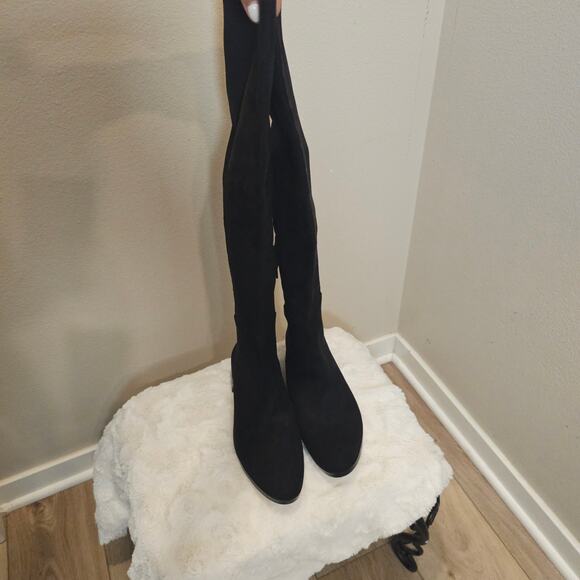 J. Crew Factory Micro Suede Over the Knee Boots with Back Stretch Panel Size 9 - Picture 1 of 7